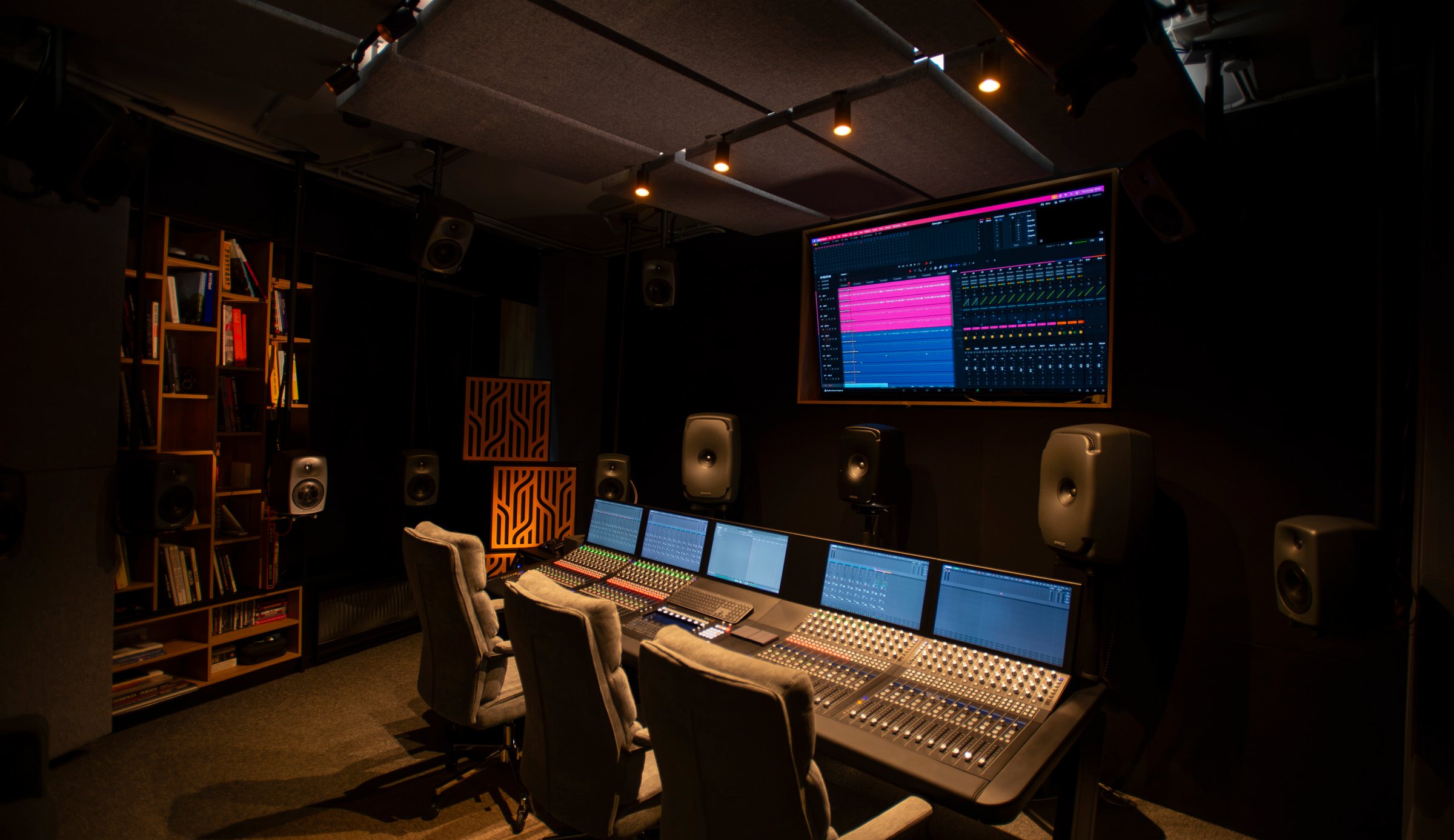 The LUNO sound mixing studio and Fairlight console
