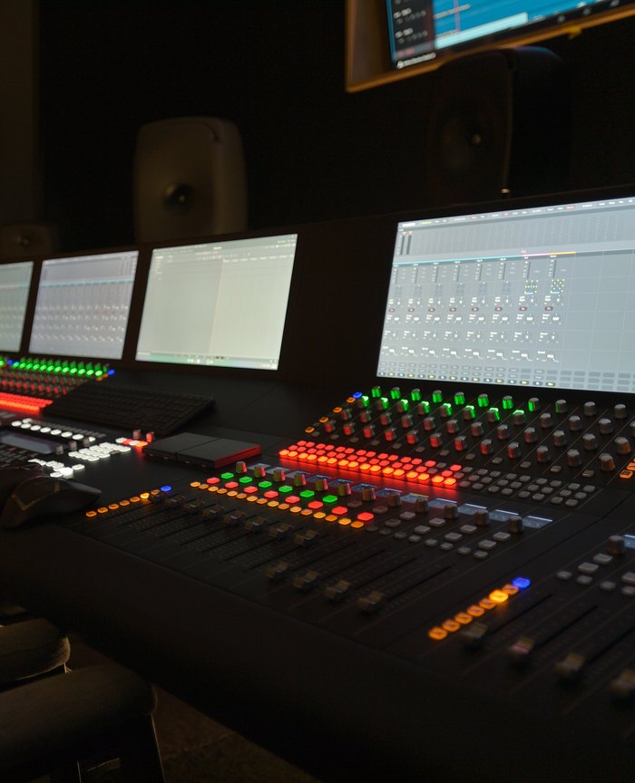 Detail of the Fairlight sound mixing console